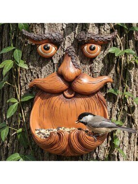 Glow-in-the-Dark Tree Face Decor - Outdoor Garden Art for Lawn & Patio Ornaments